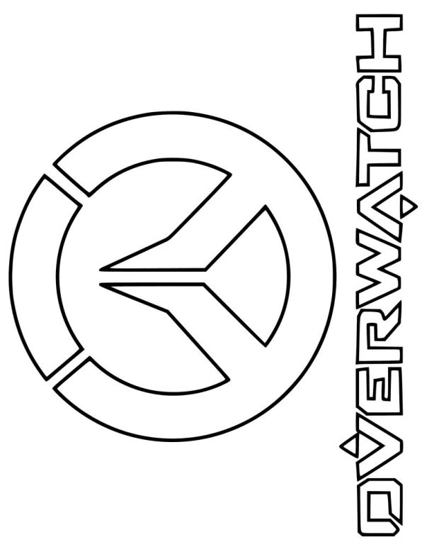Kids-n-fun.com | Coloring page Overwatch logo overwatch